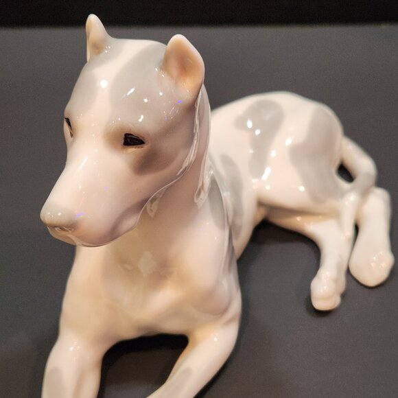 Gorgeous Lomonosov Porcelain Factory Great Dane Porcelain Figurine Made In USSR - Picture 6 of 7